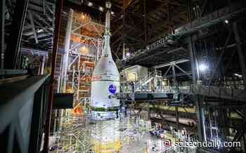 NASA’s Powerful SLS Rocket Fully Stacked for Artemis I Moon Mission – Liftoff for Deep Space in February 2022