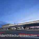 Reservoir Station facade’s canopy mimics rippling water