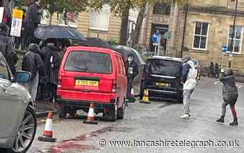 Brassic descends on Accrington to film next series
