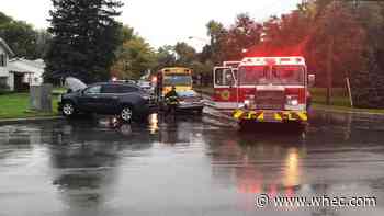 Crews respond to multi-vehicle crash involving full school bus in Gates