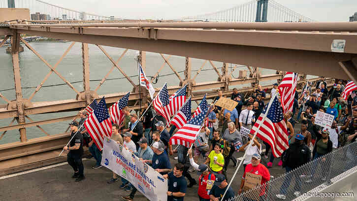 NYC workers protest vaccine mandate: 'We will not comply!' - Fox News