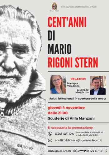 UNA SERATA PER I 100 ANNI DI MARIO RIGONI STERN - Lecco FM