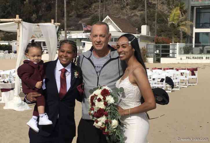 Video shows Tom Hanks 'crashing' couple's wedding in Santa Monica