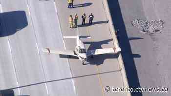 Plane makes emergency landing on Highway 407 in Markham, Ont.