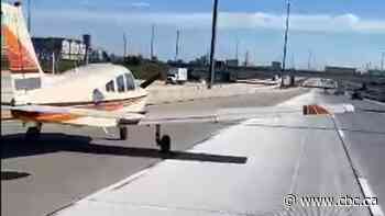 Plane lands on major highway north of Toronto