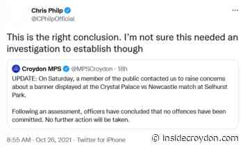 Nothing to see here: police back down over Palace banner - Inside Croydon