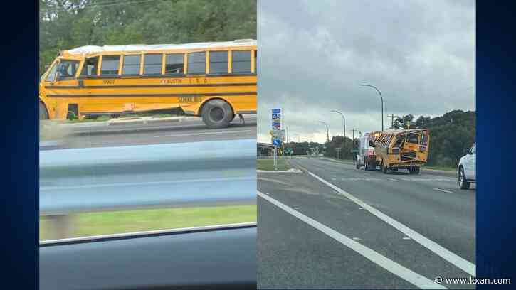 Austin school bus wrecks while trying to avoid oncoming vehicle