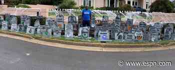 Bruce Smith took a page out of Myles Garrett's Halloween decoration book