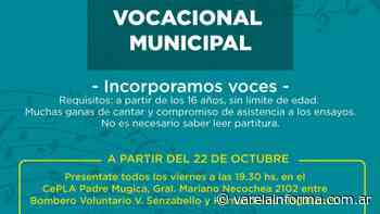 El coro vocacional municipal en búsqueda de nuevas voces - varelainforma.com.ar