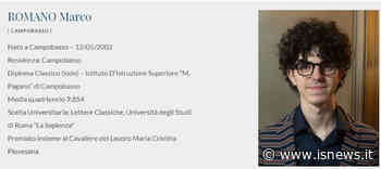 Alfiere del lavoro, consegna del riconoscimento allo studente campobassano Marco Romano - isnews