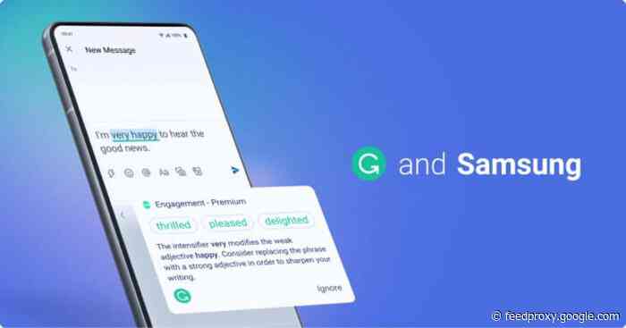 Grammarly for Samsung Keyboard unveiled