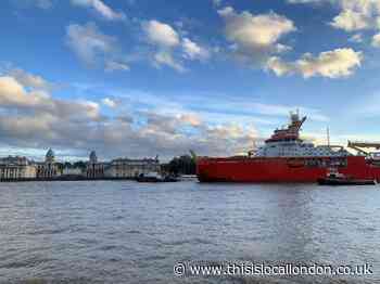 RRS Sir David Attenborough and Boaty McBoatface in Greenwich