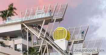 lopezneiraciaurri architecture installs yellow funicular on neglected hotel - Designboom