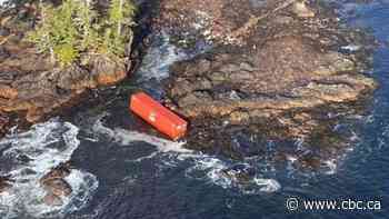 Debris from container ship washes ashore along coast of Vancouver Island