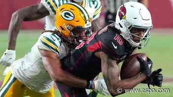 Injuries limit Cardinals, who suffer first loss of season vs. Packers