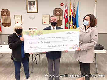 Mount Forest Legion donates Catch the Ace cash to hospital, Patriots - Wellington Advertiser