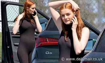 Lydia Hearst reveals baby bump in LA after announcing first pregnancy with husband Chris Hardwick - Daily Mail