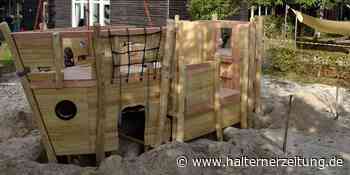 Kran lässt „Piratenschiff“ in den Prinz Botho Kita-Garten schweben | Stadtlohn - Halterner Zeitung