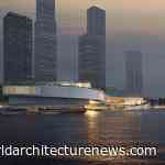 Mecanoo's Maritime Center in the middle of Rotterdam’s Rijnhaven waters
