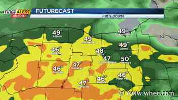 Yellow Alert for heavy rain late Friday night with local flood concerns