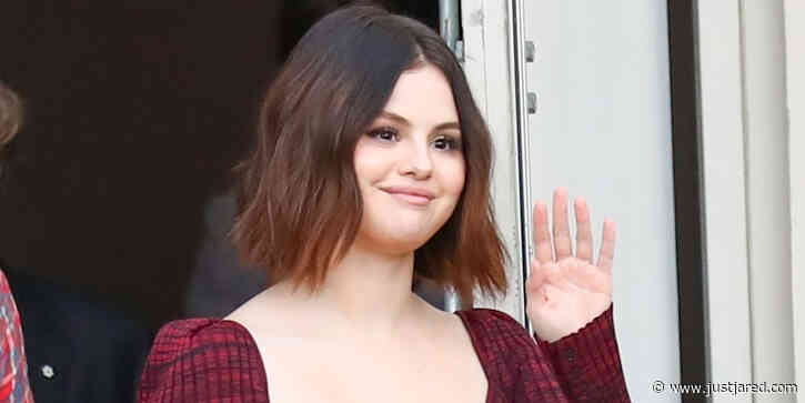 Selena Gomez Stuns in Burgundy Dress To Promote 'Selena + Chef's New Season