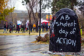 Calgary post-secondary students protest rising tuition in Alberta - LiveWire Calgary