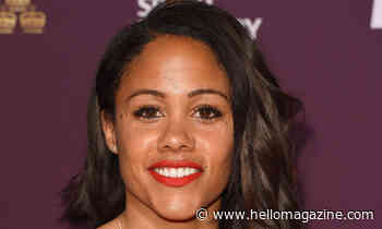 Alex Scott drives fans wild in skintight diamond-encrusted gown - HELLO!