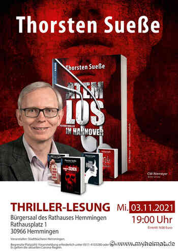 Thriller-Lesung im Bürgersaal des Rathauses Hemmingen am 3. November 2021 - Hemmingen - myheimat.de - myheimat.de
