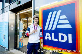 Olympian opens new Aldi store in Harringay