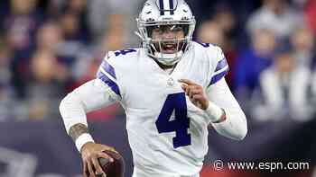 Sources: Cowboys' Prescott a game-time call