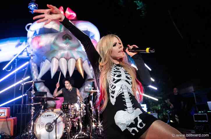Travis Barker Rocks With Avril Lavigne, Machine Gun Kelly & Mark Hoppus at Star-Studded House of Horrors Concert