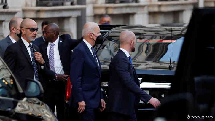 ‘Very green’: VIDEO of Biden’s massive 85-car motorcade ahead of climate summit leaves critics stunned