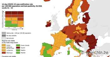 Europa kleurt plots veel oranjer en roder op nieuwe coronakaart: Brussel en Wallonië nu zelfs donkerrood - Het Laatste Nieuws