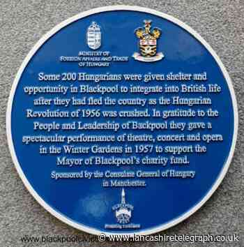 Blue plaque unveiled commemorating Hungarian people who fled to Lancashire in 1956