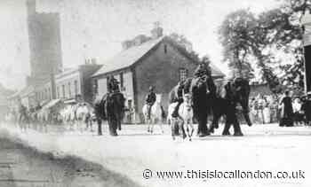 140-year-old picture of a circus parading in Epping