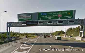 Dartford: Drink driving arrest after car flips on A2