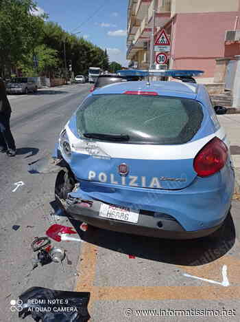 Putignano - Distratto alla guida tampona la volante della Polizia - Putignano Informatissimo