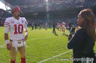 'It was a dog fight' - Jimmy Garoppolo speaks to Pam Oliver about 49ers' defensive effort in 33-22 victory over Bears