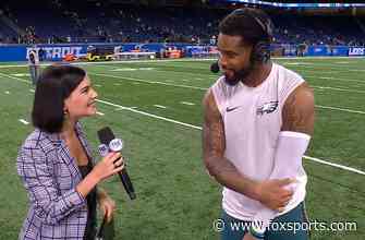 'It was a team effort' - Darius Slay spoke with Megan Olivi about teams' defensive effort in Eagles' 44-6 victory over Lions
