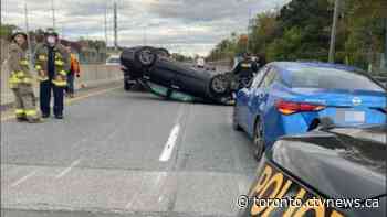 Police: Driver falls asleep behind wheel, collides with two vehicles on QEW