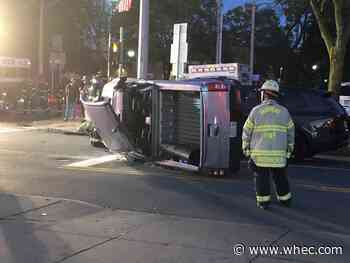 Three car accident at the four corners of the Village of Fairport