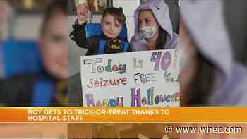 WATCH: Local boy in hospital gets to trick-or-treat thanks to staff