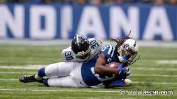 Colts WR Hilton (concussion) ruled out Thursday