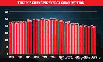 Energy: Britain's consumption has fallen by 13 per cent over the last 30 years, new figures show