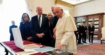 Watch: Joe Biden Awkwardly Tells Pope to 'Buy the Drinks' During Next Visit After Giving Him Bizarre Gift