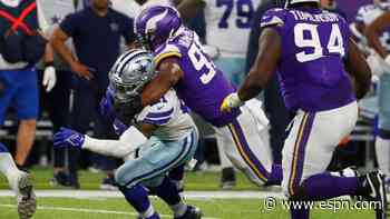 Vikings DE Hunter out for season with torn pec