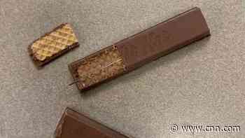 Police warn parents to check their children's candy after a sewing needle is found in a Kit Kat bar