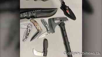 Knife pulled on Walmart employee in Lethbridge, knives, drugs and hatchet seized during arrest of suspects | CTV News - CTV News Calgary