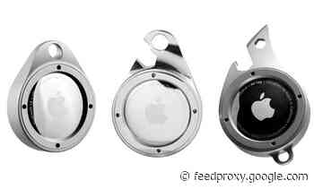 Armor Apple AirTag holder made from grade 5 titanium