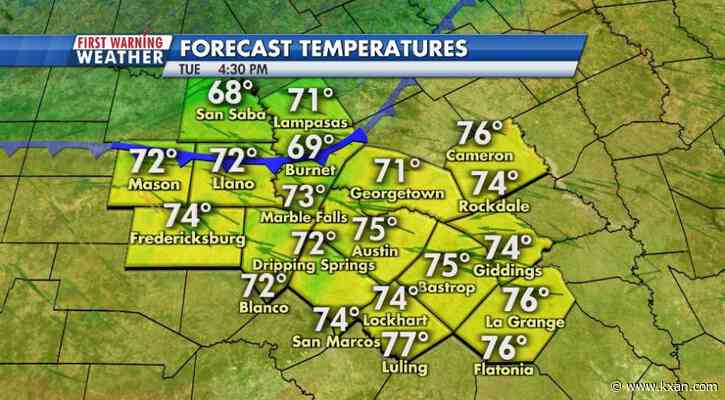 Strong cold front brings rain, chilly temps midweek